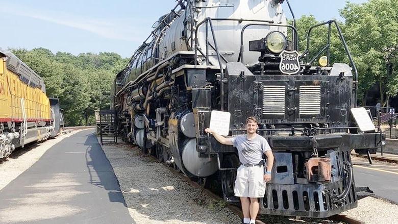 Andrew Kennedy with the Union Pacific Big BOy